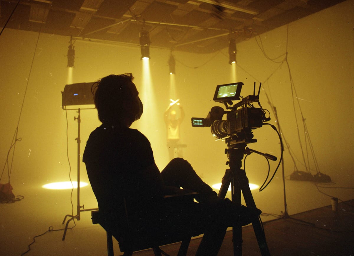 Studio white cyc and lighting